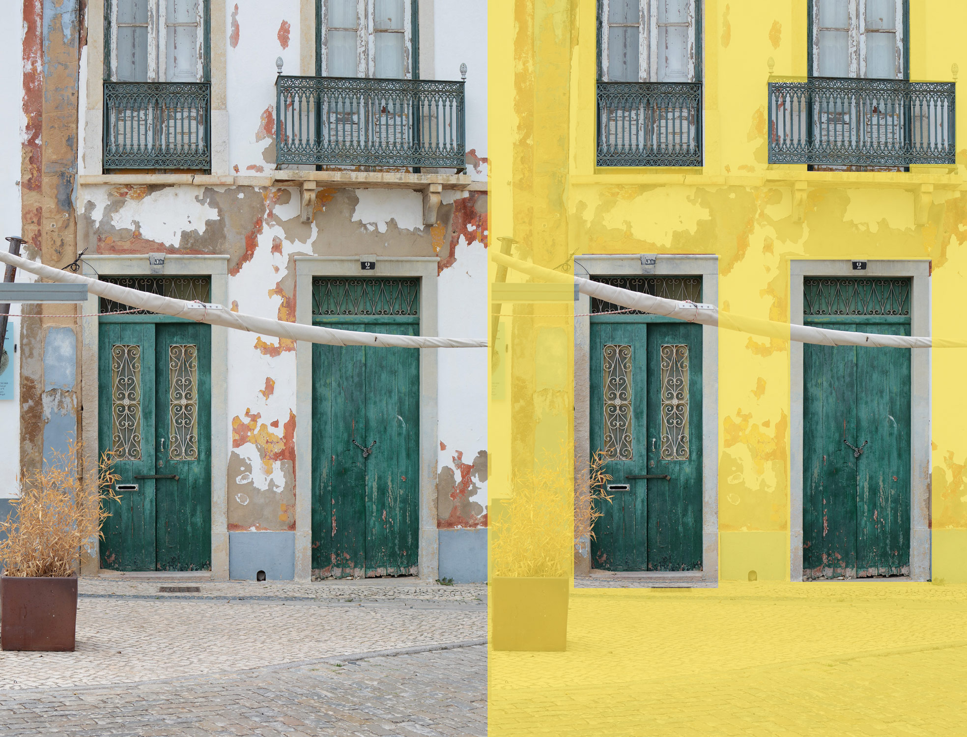 Portugal Interior Design, Inspiration yellow door, indoor, architecture, architektur, blaue türe haustüre, les factory femmes